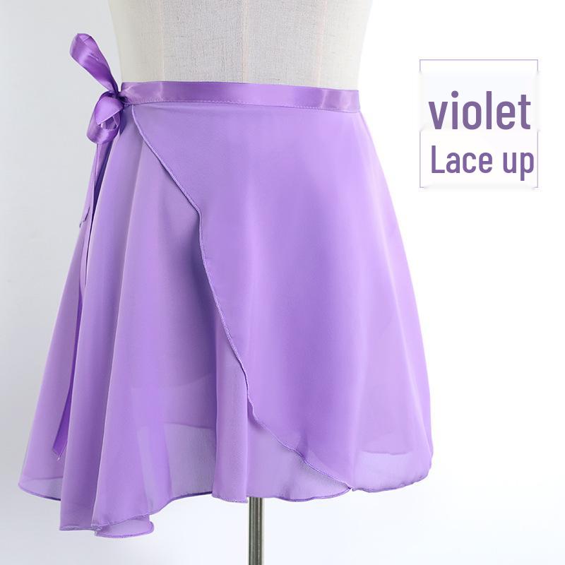 Chiffon-Netzstoff Ballett-Tanzrock für Erwachsene - Mittellang, Großer Schwung, Zum Binden, Einteilig