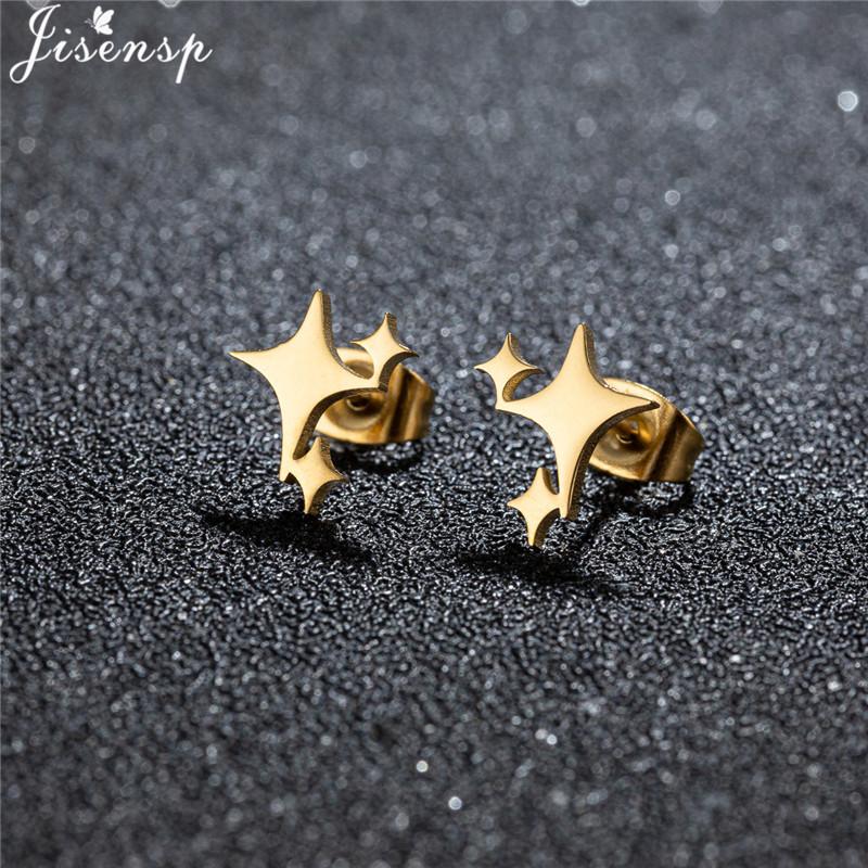 Unique Christmas Earring Stainless Steel YES NO Cactus Footprint Music Stud Earrings for Women Tiny Star Boots Jewelry Girl Gift