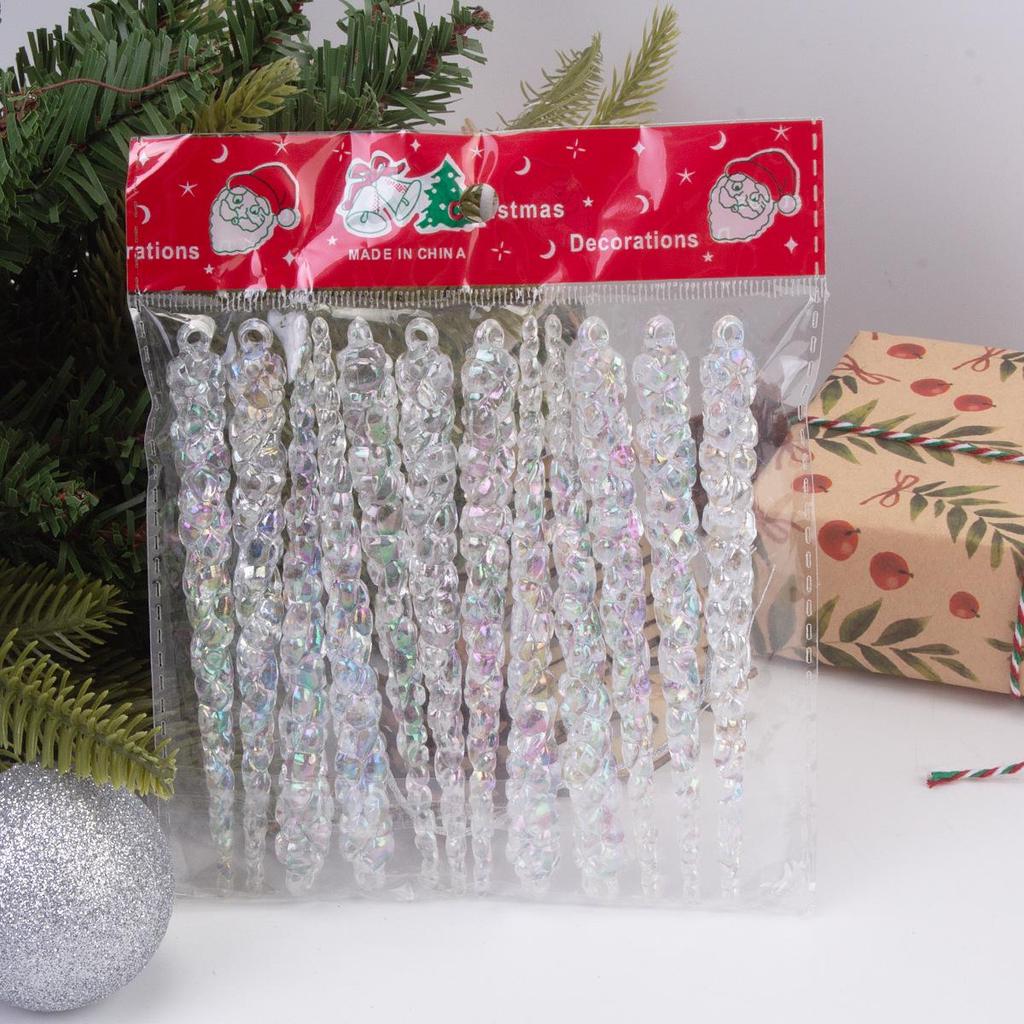 Transparent Icicle Pendants Christmas Tree Hanging Ornaments