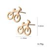 Golden Black Stainless Steel Stud Earrings Set Musical Evil Eye Bike Small Bell Carrot No Yes Earring Gift for Women