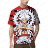 One Piece Summer Men's Anime 3D Printing Cosplay T-shirt Women's And Children's Street T-shirts Large Top 2024 Oversized