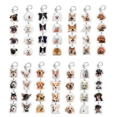 Ciondolo Borsa Cane Cartone Animato Portachiavi a Forma di Animale Carino Ornamenti Portachiavi in Acrilico