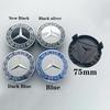 C200 E300 2026 Heiß 4 Stück ABS 75mm Auto Felgen Radkappen Radnabendeckel Für Mercedes Benz AMG C E S GLE CLC Klasse W204 W221 W205 W17