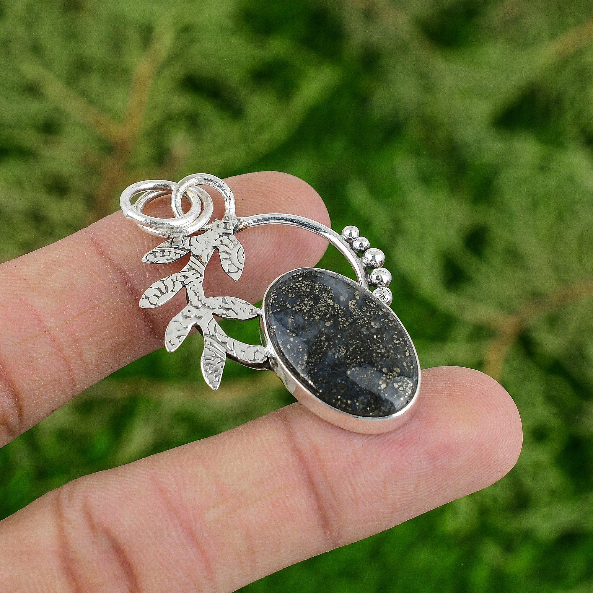 

925 Sterling Silver Marcasite Gemstone Bezel Birthday Mother Anniversary Pendant