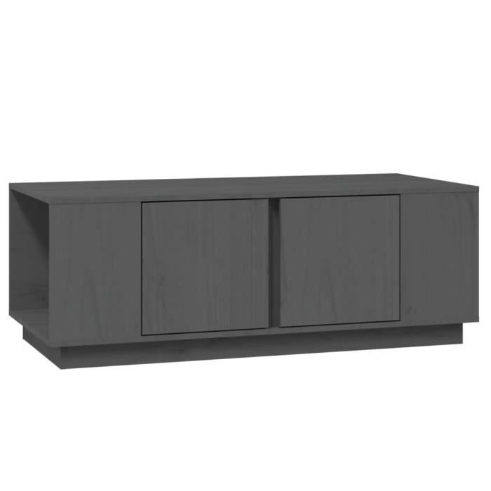 814431 vidaXL Table basse Gris 110x50x40 cm Bois massif de pin