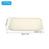 Plastic Fast Food Serving Tray 3Pcs 9.8"x6.7" Reusable Rectangular Cafeteria Serving Platter for Party Kitchen Restaurant White