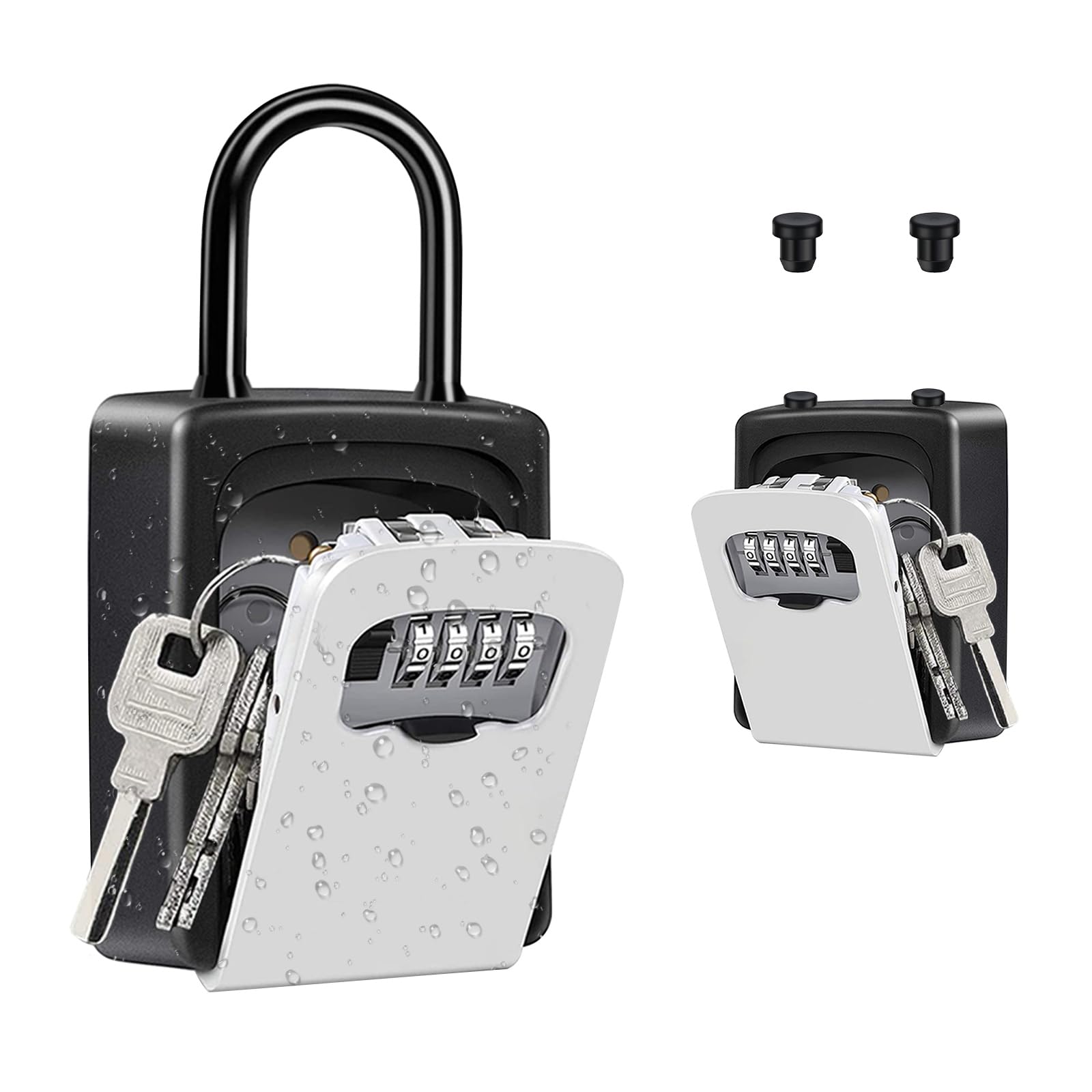 

ZHEGE Security Key Wall Key Dial Security Box, Mounted, Storage, 4-Digit Lock, Anti-Theft,
