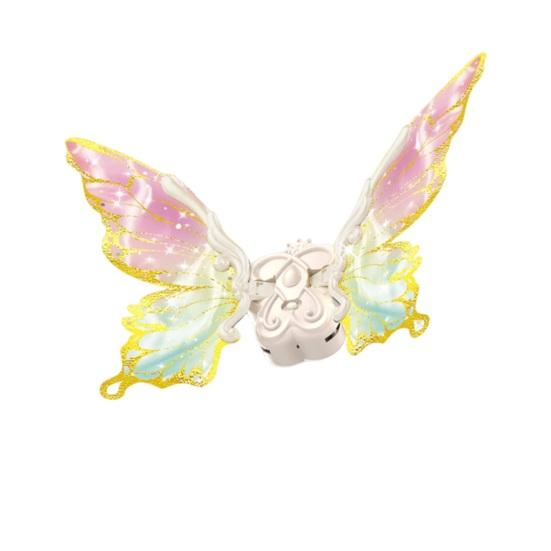 Electric Light Up Flapping Butterfly Wings for Kids LED Glowing Angel Fairy Costume with Music Halloween Christmas Party Prop