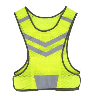 Gilet di sicurezza riflettente regolabile ad alta visibilità per sport all'aria aperta, ciclismo, corsa, escursionismo