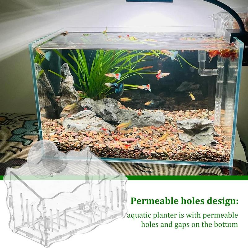 Suction Cup Plant Holder Aquarium Planter Acrylic Aquarium Plant Holder Suction Cup Plant Pot For Secure Placement Aquarium S