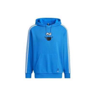 adidas Neo Sesamstraße Collab U Ss Hdy Bird Brustdruck Pullover Hoodie Unisex Hoodie Blau HD7297