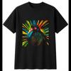 Psychedelic Kiwi Bird Windswept Unisexs T Shirt Black 100 Cotton Wildlife Vintage Fashion Casual Breathable