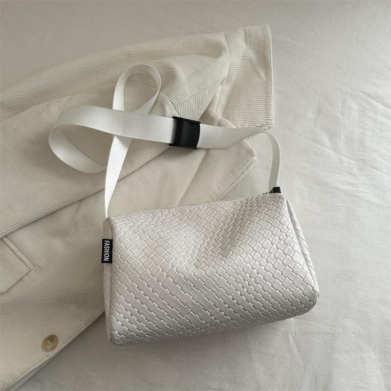 

Премиальная женская сумка 2025 года, новая ретро-сумка на плечо, универсальная повседневная сумка-мессенджер из мягкой кожи с широким плечевым ремнем, сумка-подушка белый