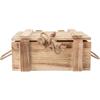Wooden storage box with lid 30x21x12 cm