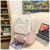 New Student Schoolbag Female Junior High School Students' Large-capacity Leisure Simple Kitten Printed Backpack Backpack