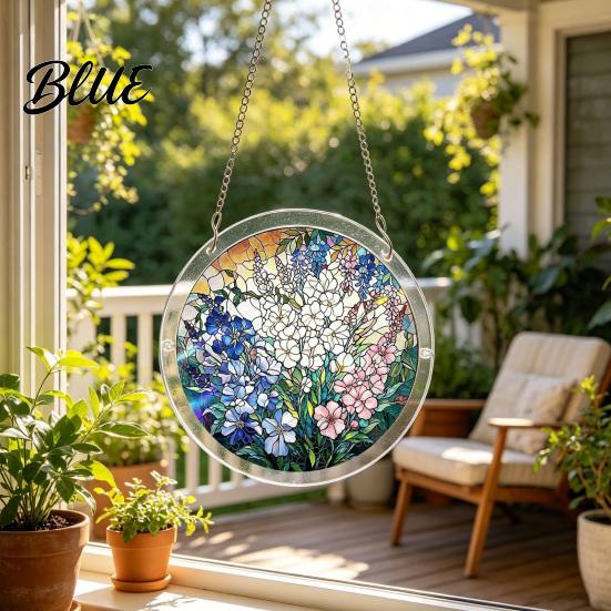 Hanging Window Decoration Acrylic Puzzle Suncatcher Stained Glass Ornaments DIY Jigsaw Sun Handmade Art Catcher Kit for Home Garden Decor