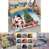 Luxurious Father Christmas Duvet Cover Pillow Cases Santa Claus Quilt Cover Bedding Set