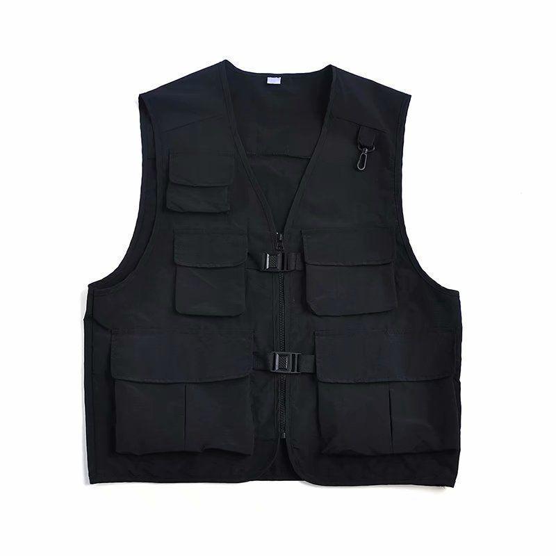 Men's Tactical Multi-Pocket Vest - Spring/Autumn Streetwear Hip Hop Sleeveless Jacket