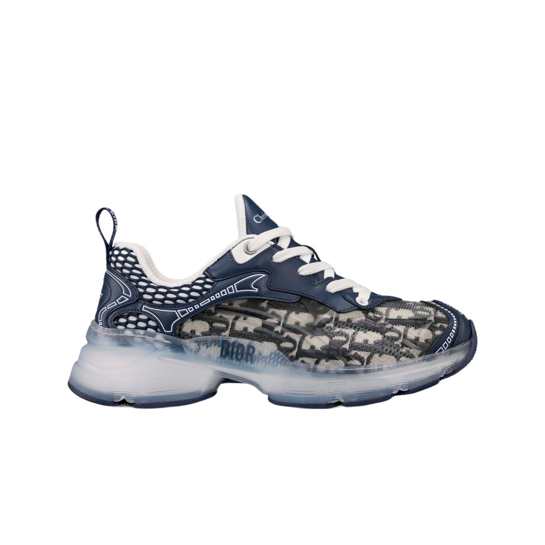 

(w) Dior Vibe Sneakers Deep Blue Dior Oblique Technical Fabric Transparent Rubber EU 41W