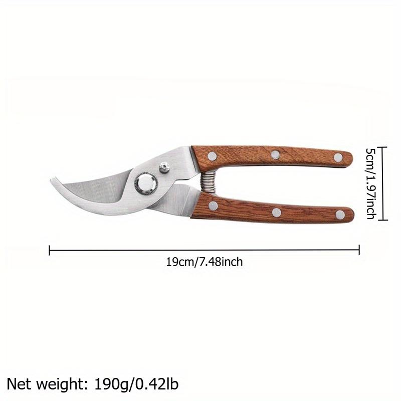 Solid Wood Shears Carbon Steel Sharp Curved Pruners Plant Grafting Floral Trimming Non-Slip Handle Garden Manual Scissors