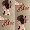 Korean Style Fluffy Claw Clip: Retro High-End Autumn/Winter Headwear for Women