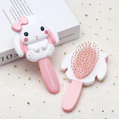 1 pz. Pettini da sirena a forma di coniglio dei cartoni animati per bambini, carini, con cuscino d'aria, per massaggi, per bambine, per vestirsi, per truccarsi, per la cura dei capelli, giocattoli, regali