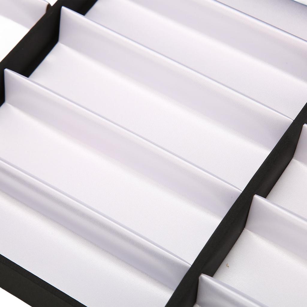 Organizzatore per Occhiali da Sole a 15 Scomparti in Tessuto di Nylon Custodia Multifunzionale per Gioielli Occhiali da Tavolo Cassetti