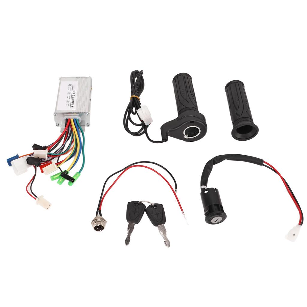 24V 350W Electric Bicycle Controller Set Brushless Controller Throttle Grip Charging Interface Electric Door Lock Set