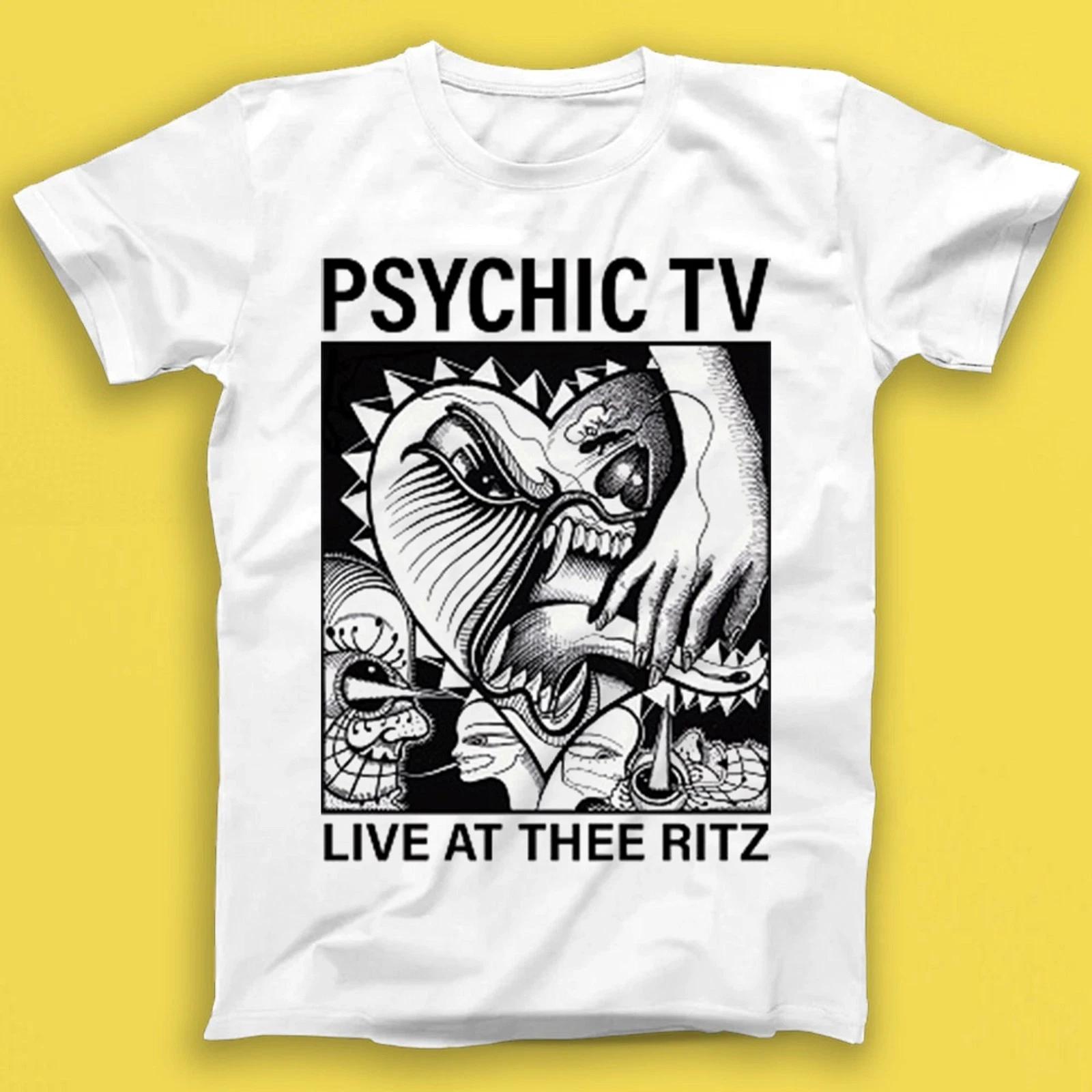 Psychic TV Live At Thee Ritz Punk Rock Music Gift Tee Tshirt T2105 S