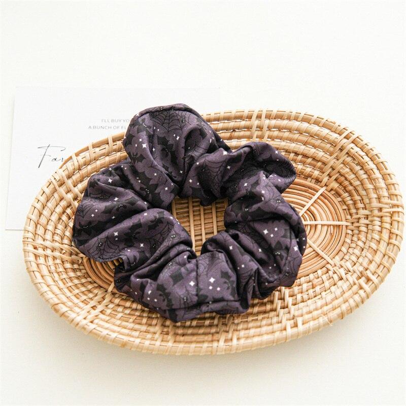 Țesătură de Halloween Bandă lată încrucișată Moda desene animate Elastic Bucla de păr Scrunchie Bentita de păr Femeie Imprimare Accesorii pentru păr Articole pentru cap