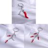Živý klíčenka s rohem chilli Zábavná dekorace na tašku Odolný klíčenka ze slitinového materiálu