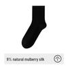 Men's Premium Mulberry Silk Mid-Calf Socks - Antibacterial & Deodorant - Ideal for Business Wear with Leather Shoes - Autumn/Winter Style