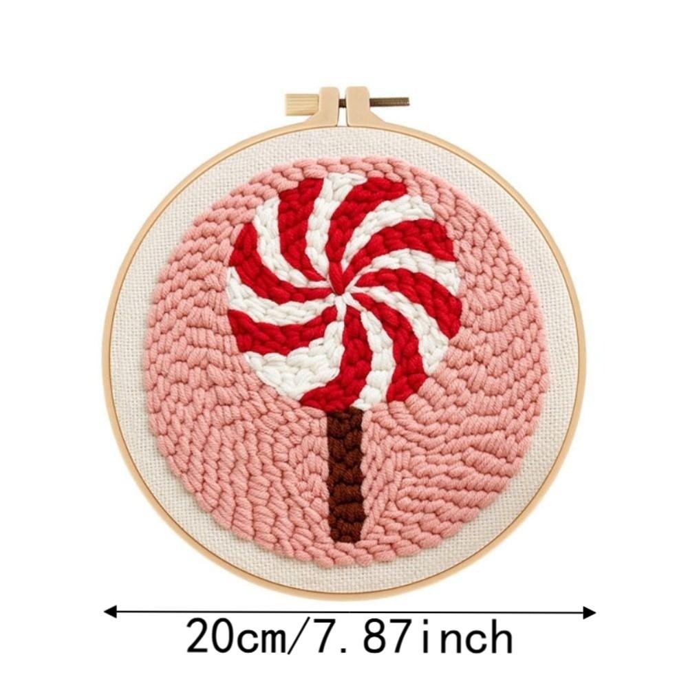 Merry Christmas Punch Needle Kit Beginner Embroidery Set Rug Hooking Kit Christmas Craft