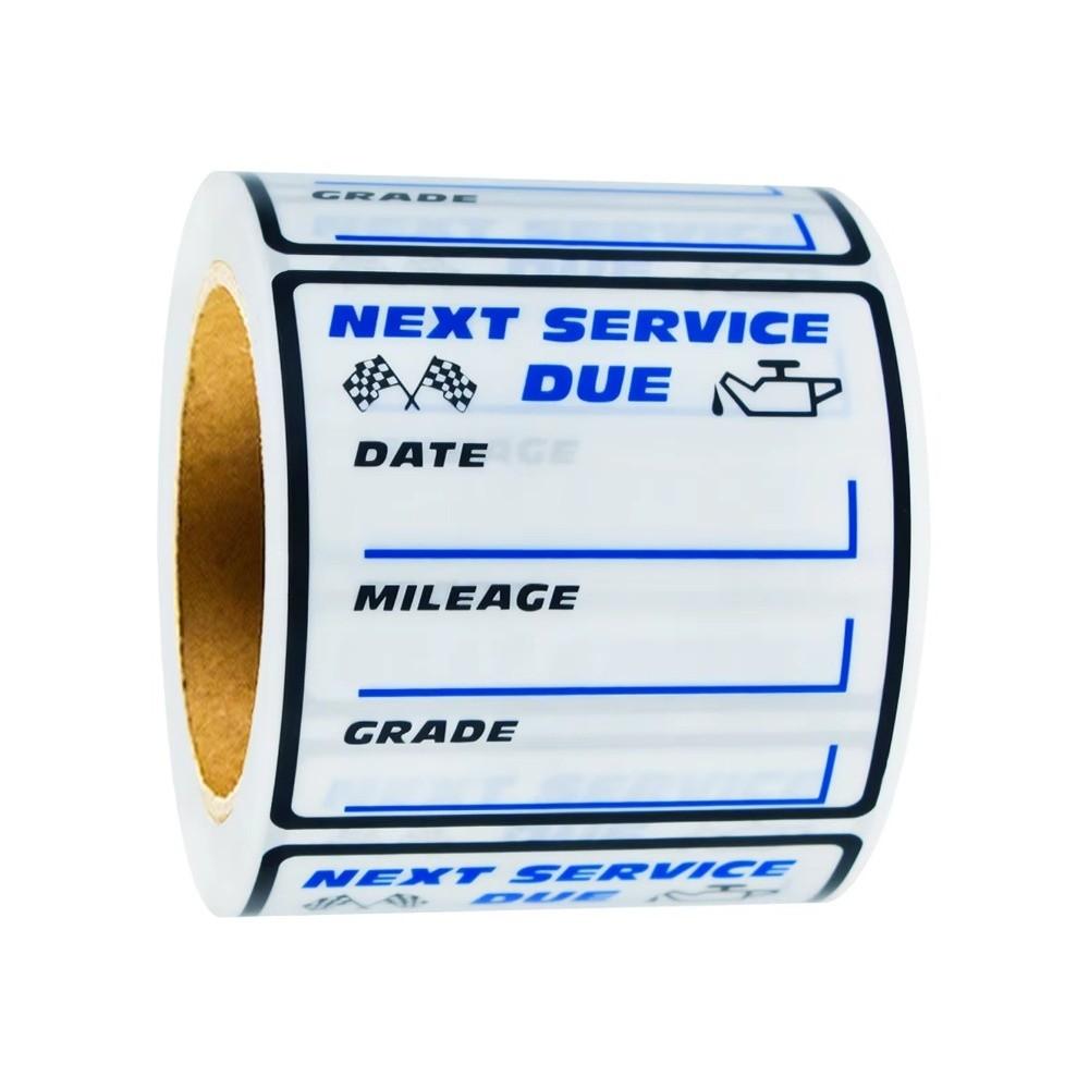 Clear Transparent Surface Maintenance Reminder Label Car Service Sticker Auto Repair Shop