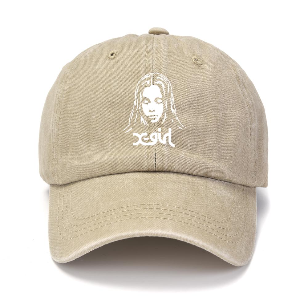 

Girl Printed Baseball Cap Unisex Vintage Wash Sun Hat Lightweight Adjustable Outdoor Fashion Outdoor Vintage Wash Light Hats 56-58cm хакі