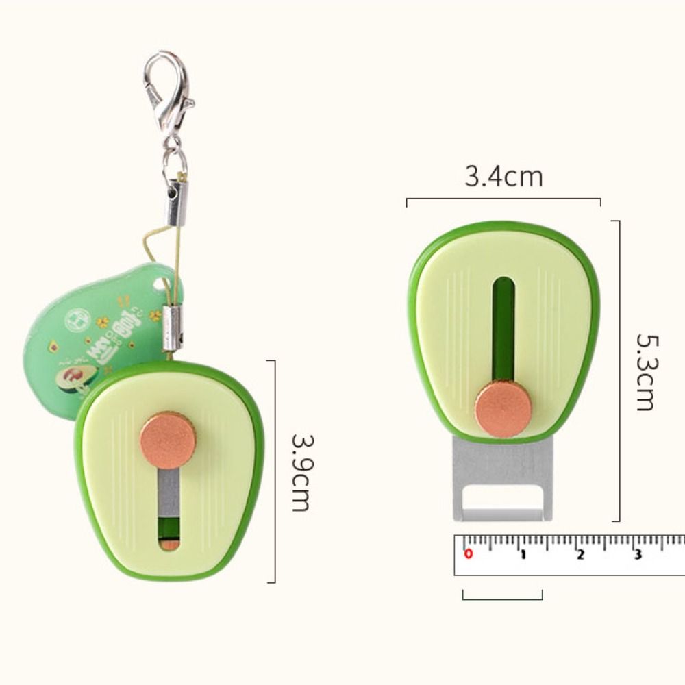 2pcs Mini Fruit Grater Avocado Shape Fruit Peeling Cutter Keychain Practical Fruit Peeler  Outdoor
