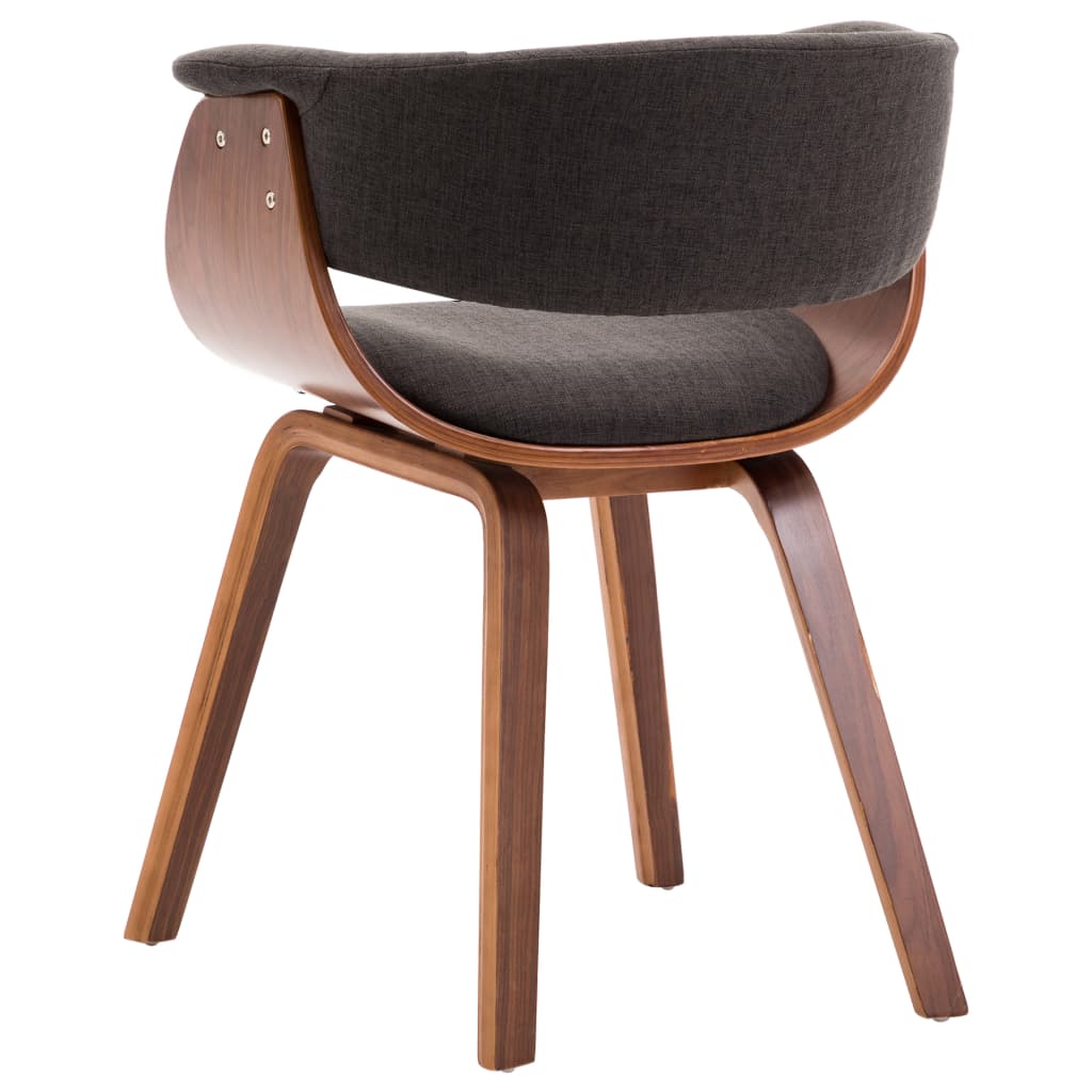 Dining Chairs 2 Pcs Grey Bentwood and Fabric