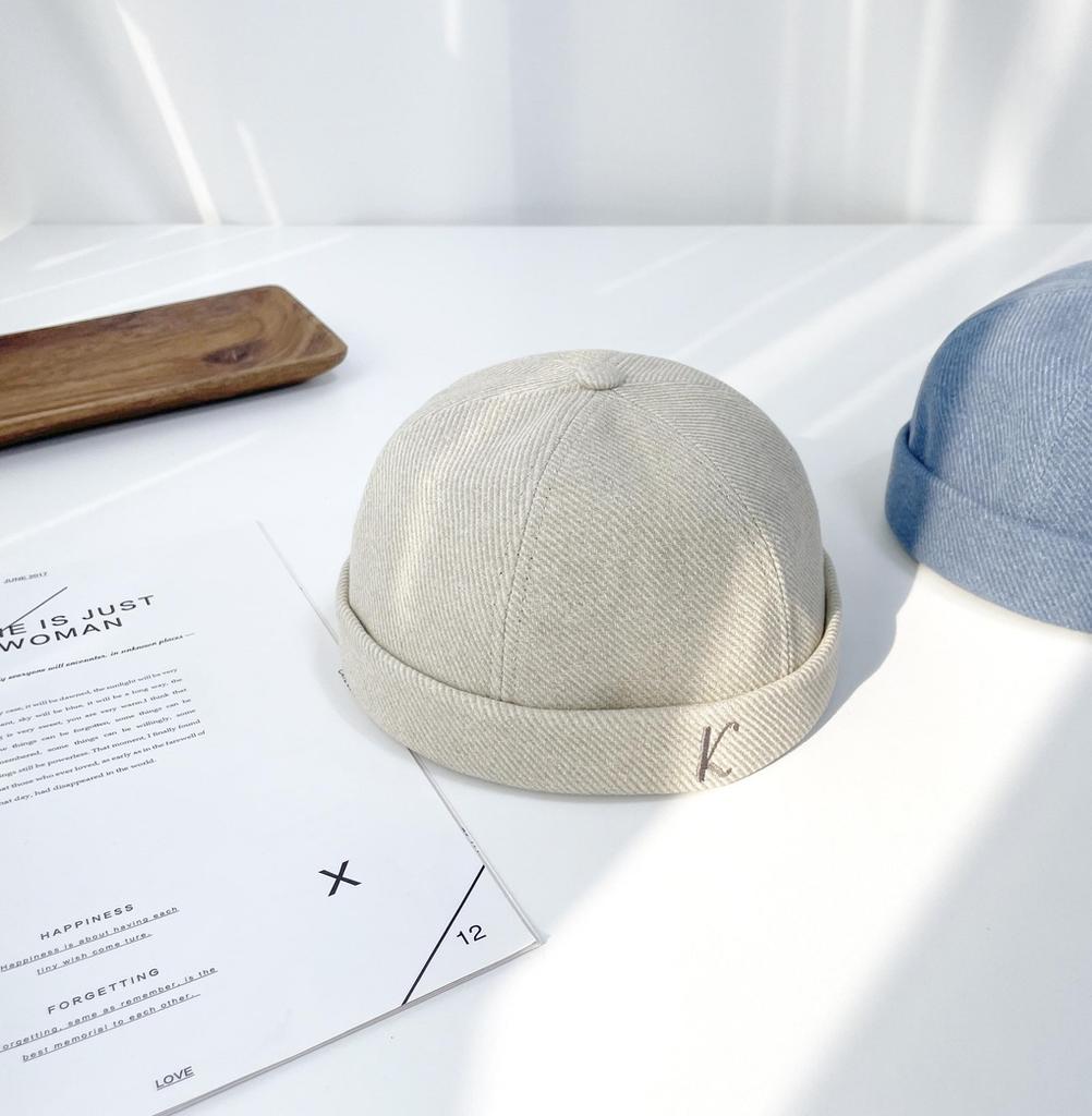 Men's and women's spring and summer beanie hat with brimless K-watch cap