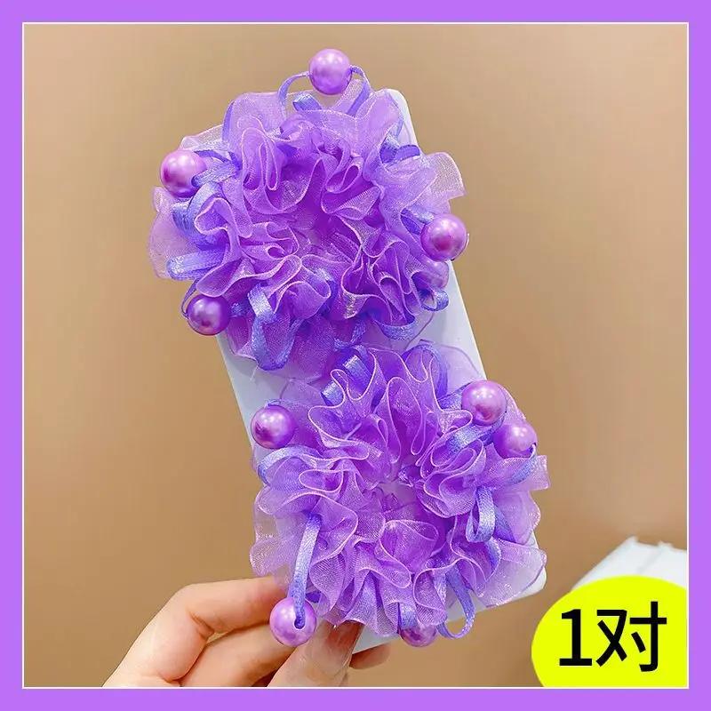 New Girl Ballet Head Flower Cute Handmade Children's Hair Circles Performance Flower Princess Headwear   Elastic Hair Bands