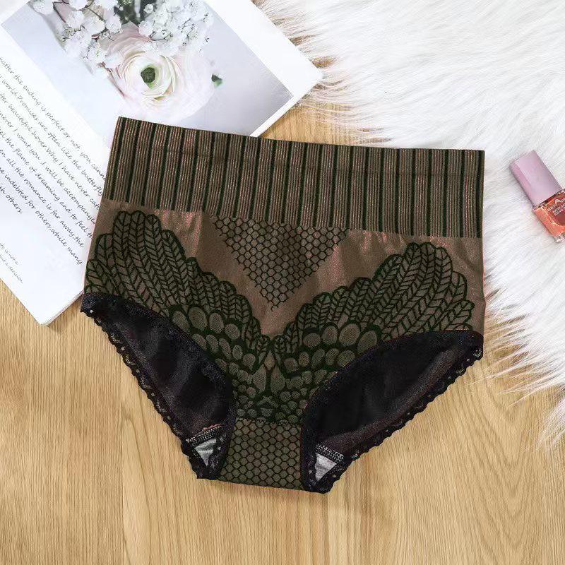 Women's High-Waist Lace Briefs: Tummy & Hip-Lifting, Second-Generation Design.