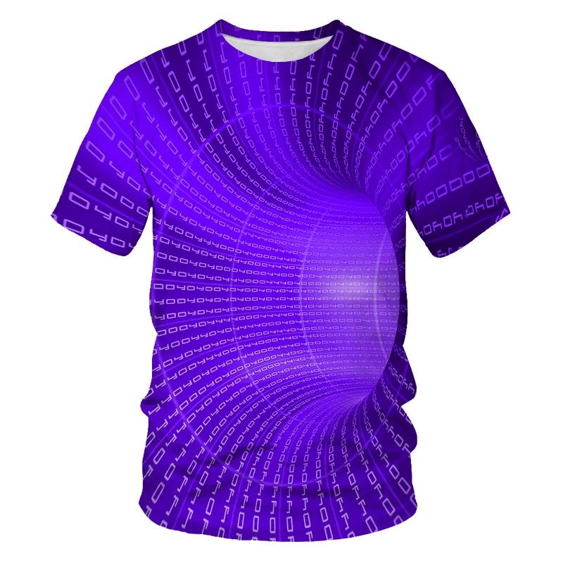 3d Abstract Printing T-shirt For Men And Children Summer Fashion Casual Personality Trend Hip Hop Breathable Thin Cool Top