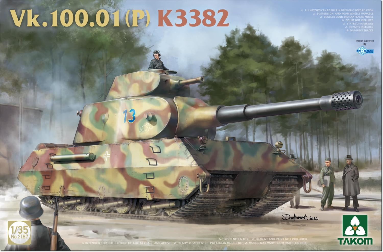 

TAKOM Snowman Germany Vk K3382 Plastic Model TKO2187 1/35 100.01(P)