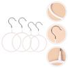4Pcs Metal Ring Scarf Hanger Organizer Versatile Tie Belt Holder Scarf Rack for Closet Bedroom Bathroom Neat Tidy Storage