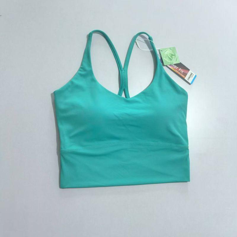

Спортивный топ на лямках Y-образной формы женская верхняя одежда со встроенной фиксированной нагрудной подушечкой для фитнеса, противоударный, с перекрестной спинкой, одежда для йоги, нижнее белье Maldives Green XL