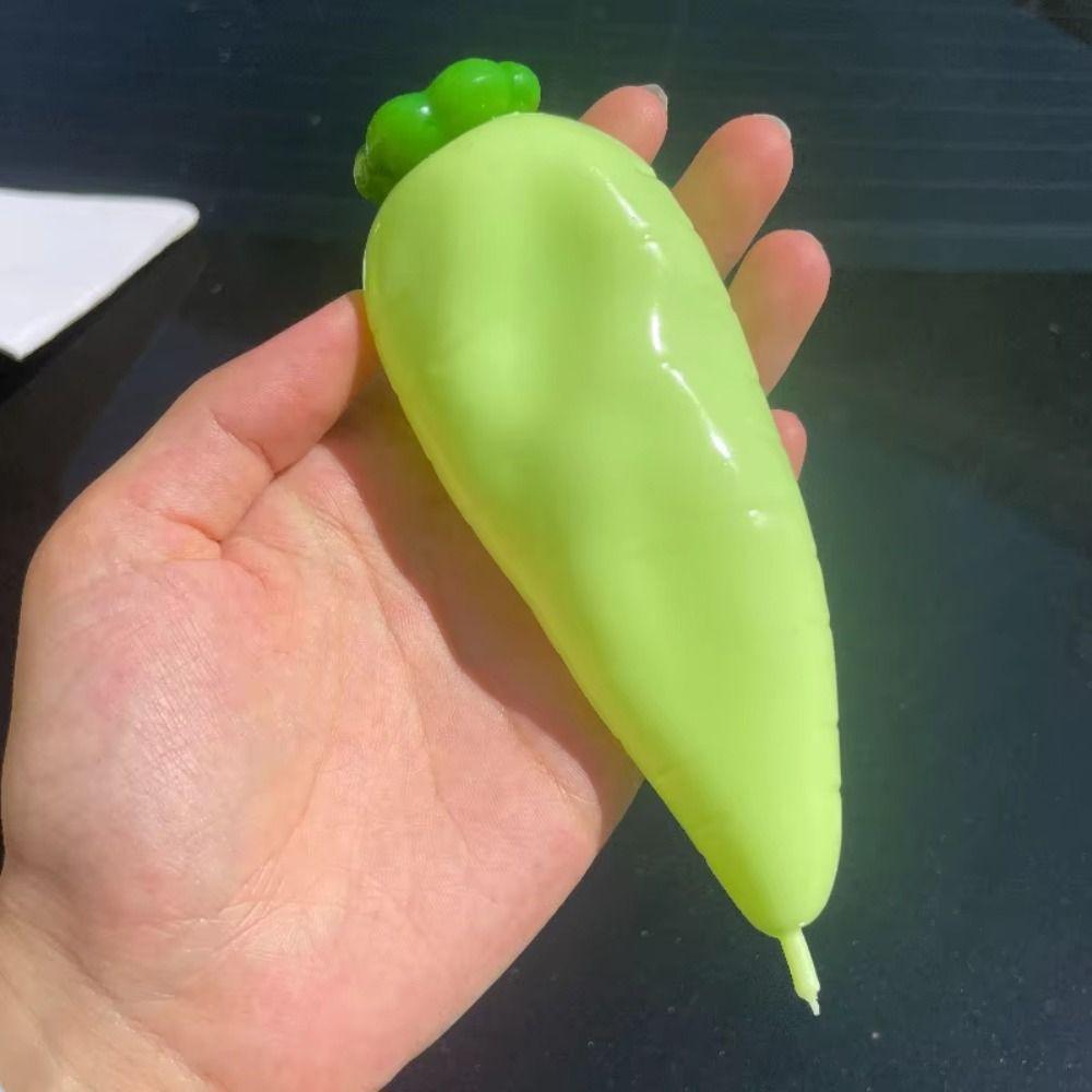 Stretchable Carrot Squishy Toy Shapeable Fidget Sensory Ball Coconut Oil Squeeze Kids Adults