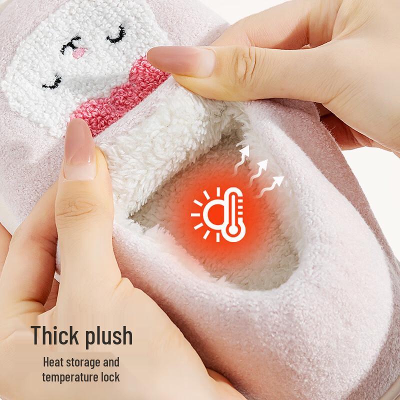 Cartoon Kids Winter Warm Closed-Heel Slippers