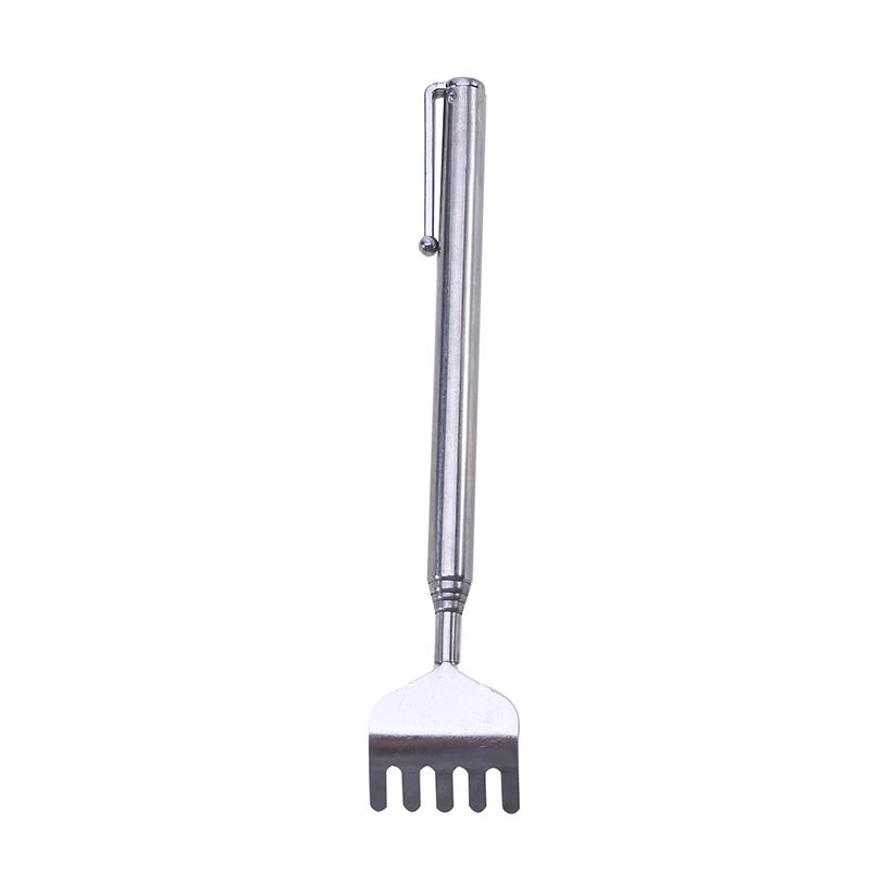 Telescopic Back Scratcher Tool Stainless Steel Silver Household Necessities Easy To Carry No Harm To Skin Retractable Scratcher