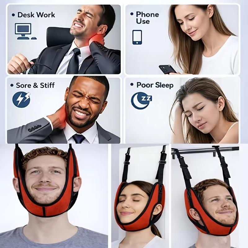 Medical Grade Door Hanging Cervical Brace Upgraded Thickened Neck Support for Home Cervical Pain Relief Traction Device