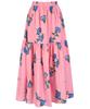VANAKE Flower Pattern Elastic Waist Long Skirt_Vb45Skq306Z