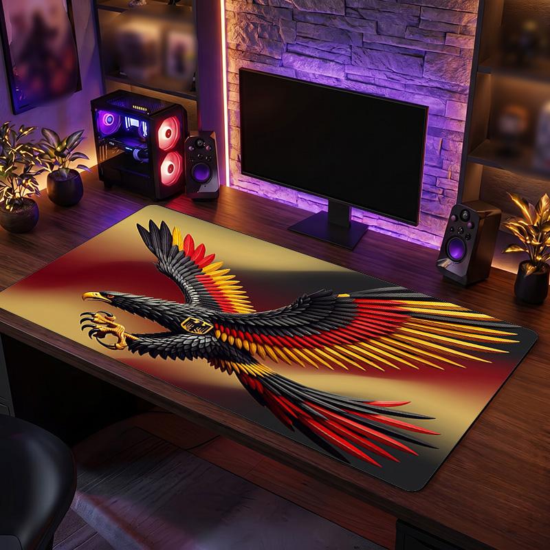 Germany Football Crest Mouse Pad, Extended Non Slip Rubber Desk Mat for Gaming Office Laptop Fan Gift